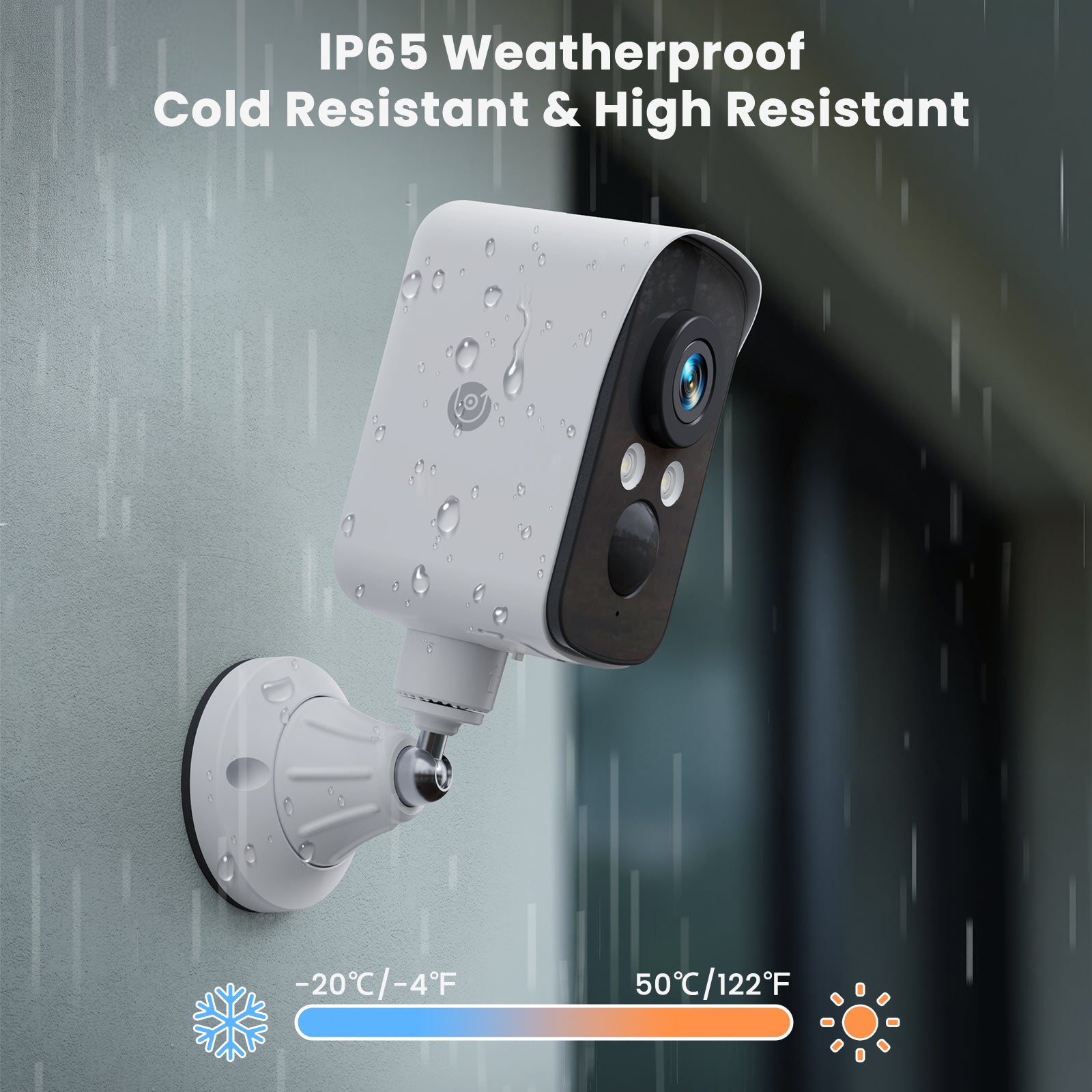 300° Pan Wireless Outdoor Security Camera, Magnetic Mount, Battery Powered Cam Indoor, 2.4G WiFi, 2K, AI Detection, Night Vision, 2-Way Talk, Lifetime 7-Day Cloud/SD Storage, for Home Security, IP65 Naseto
